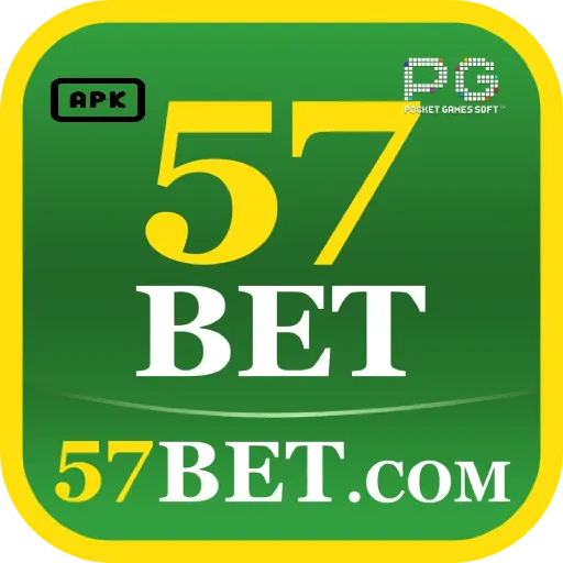 Imagem promovendo download do APK oficial 57bet para Android